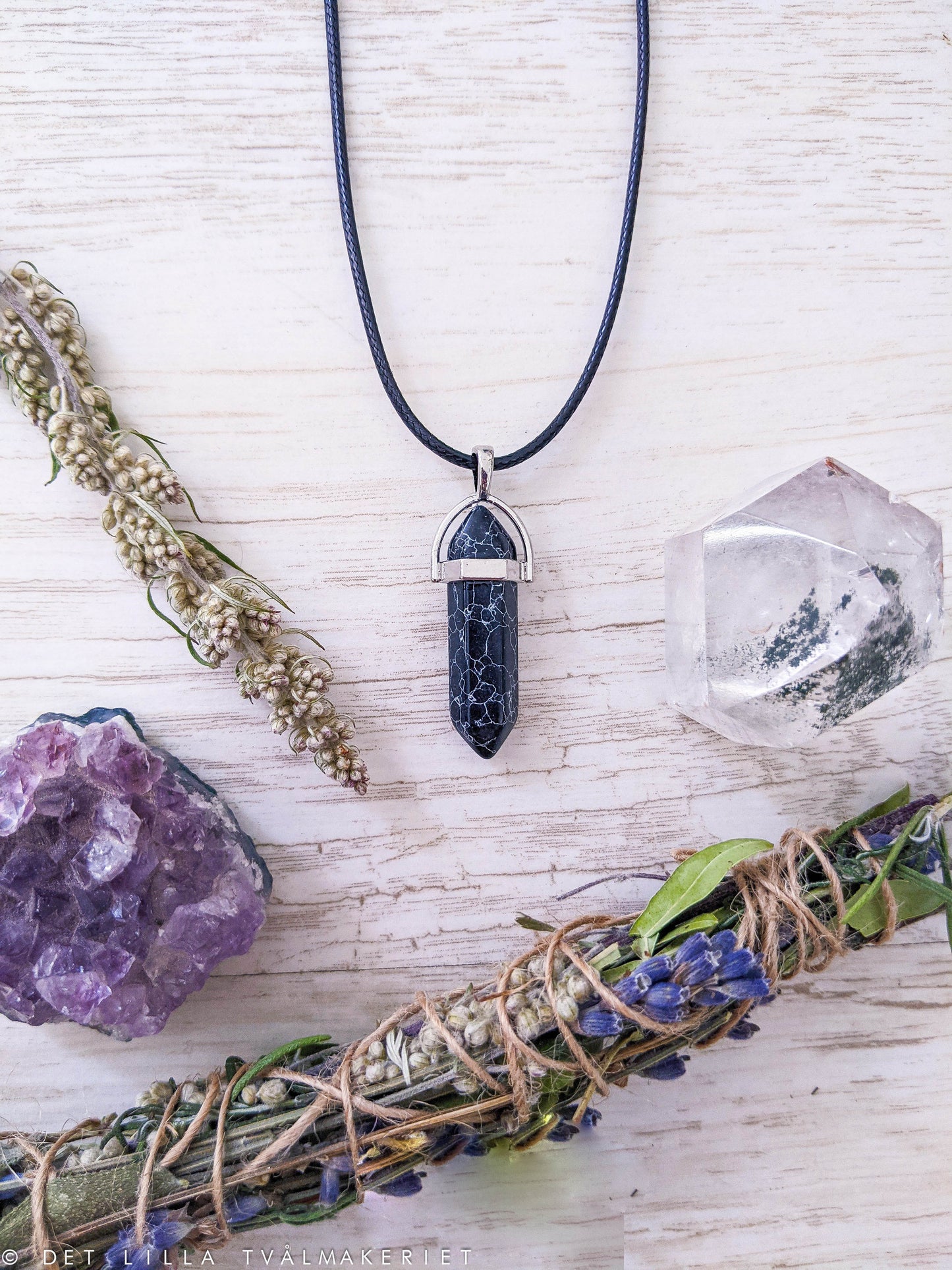 Blue Goldstone Halsband