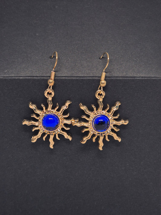 Örhängen Sol Mörkblå