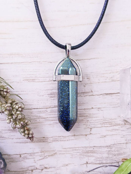 Blue Goldstone Halsband